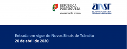 Entrada em vigor de Novos Sinais de Trânsito 20 de abril de 2020